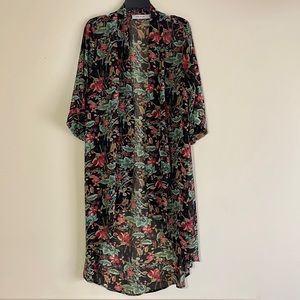 Sheer Floral Duster